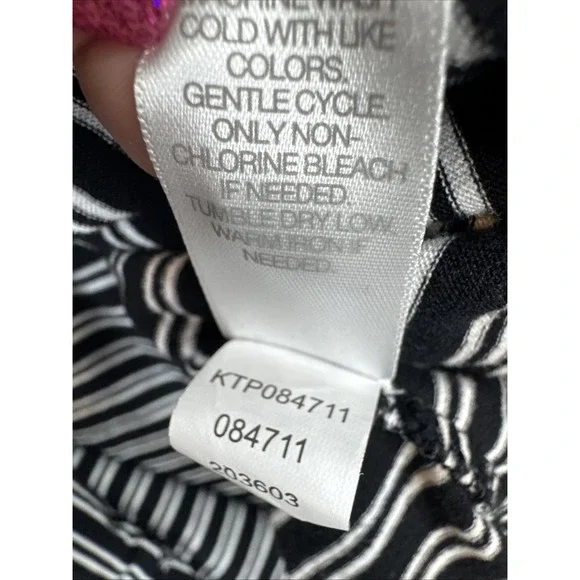 J. Jill Black Layered Striped Long Sleeve Top XL Womens Contrast Hem - Picture 7 of 8